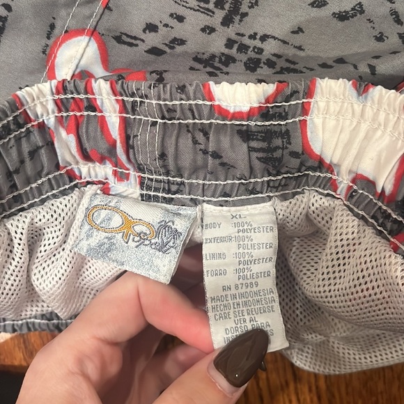 OP Sport Men’s Grey and Red Swim Trunks Size XL - Picture 3 of 3